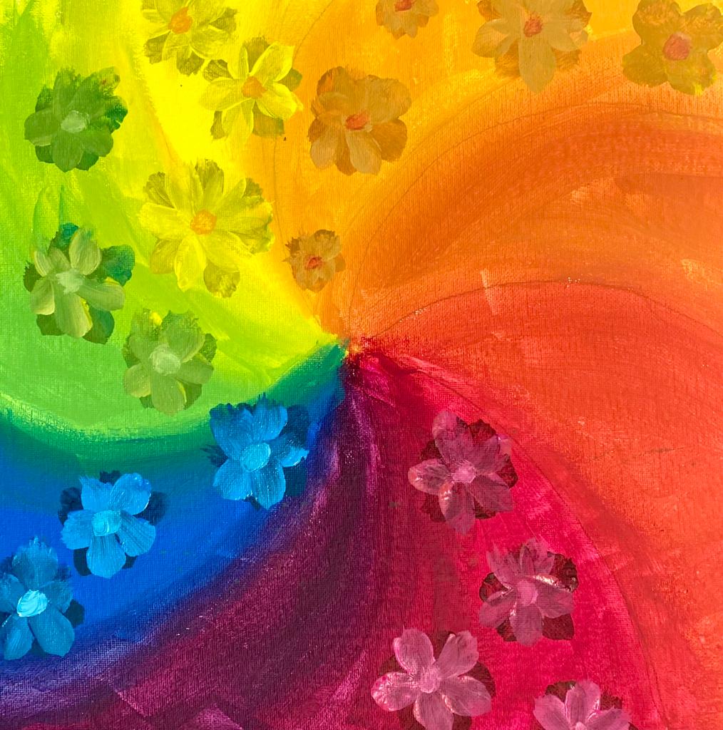 Kunstprojekt zur Farblehre mit Acrylfarben