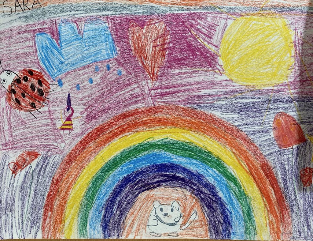 Malschule für Kinder mit Übungen zu Komplementärfarben