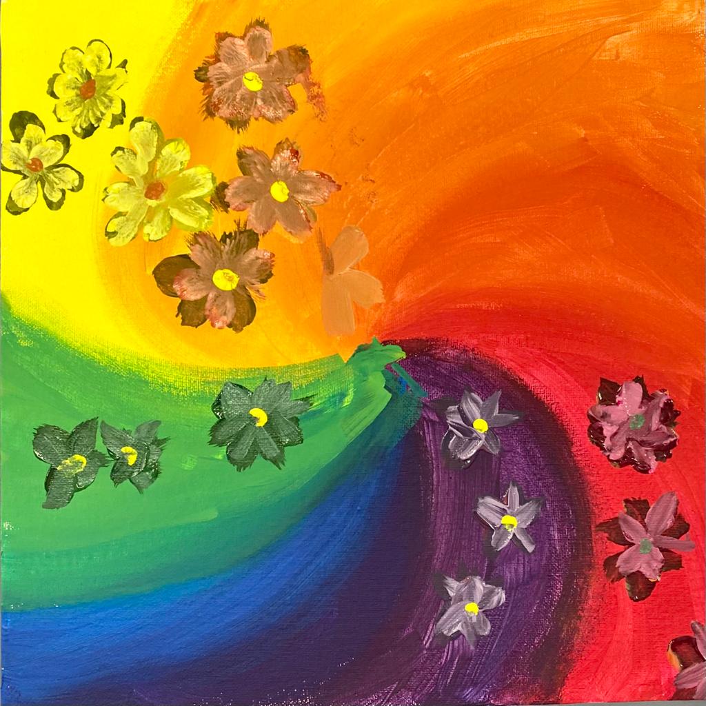Kunstkurs mit Experimenten zu warmen und kalten Farben